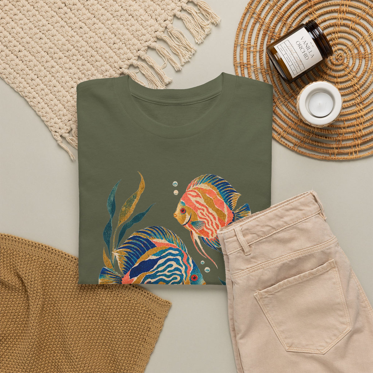 Discus Fish Trio Tee Colorful Tropical Aquarium Fish Aquascape Fishkeeping Shirt