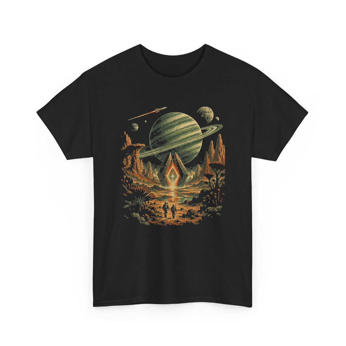 Saturn Desert Portal T-Shirt Retro Sci Fi Space Art