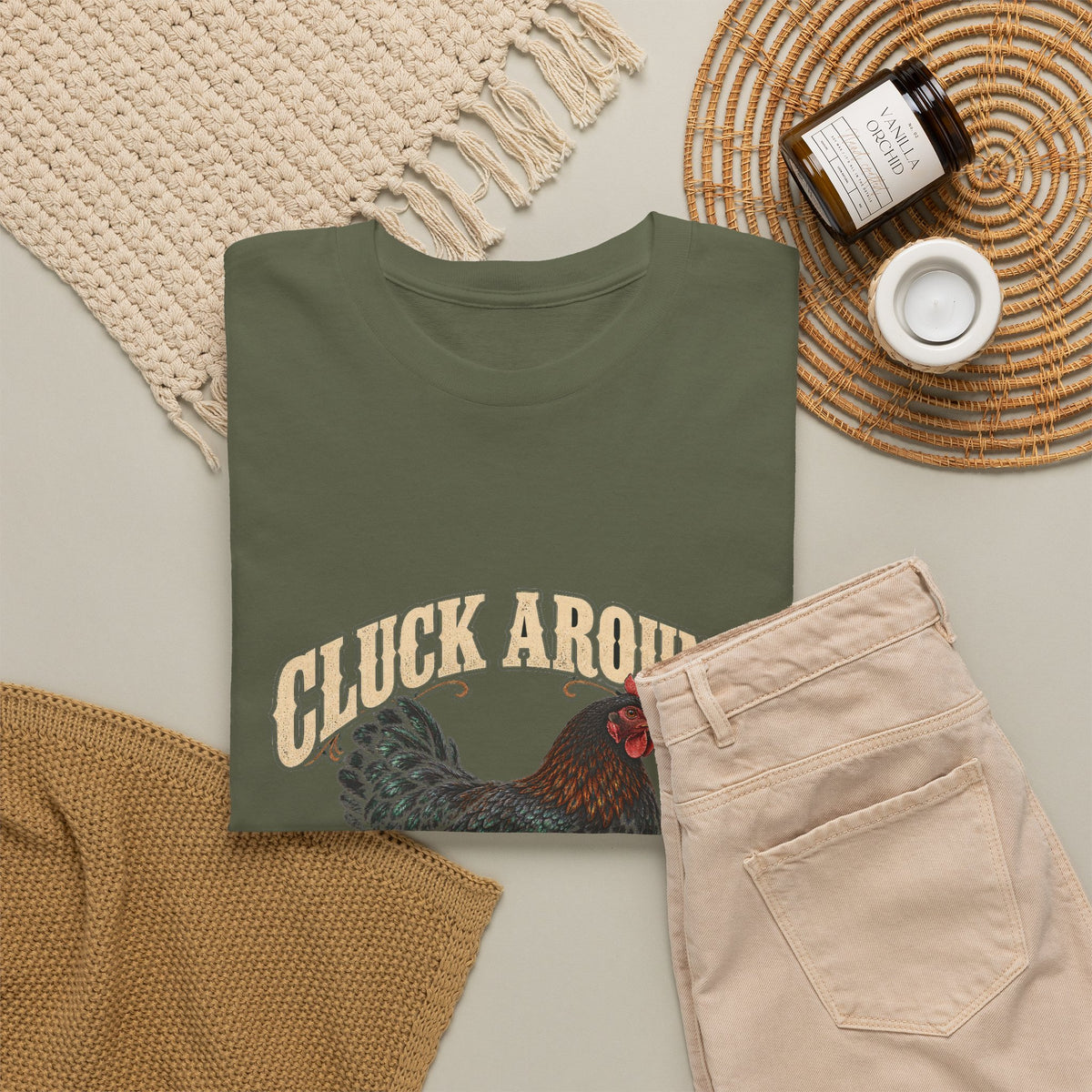 Cluck Around and Find Out Black Hen Tee Funny Chicken FAFO Pun Shirt