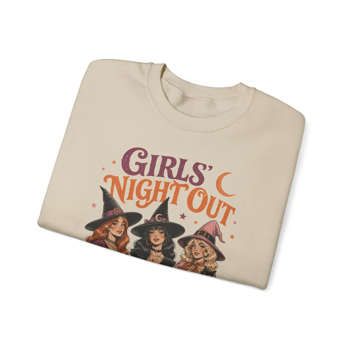 Girls Night Out Witches Sweatshirt Retro Halloween Witch Squad