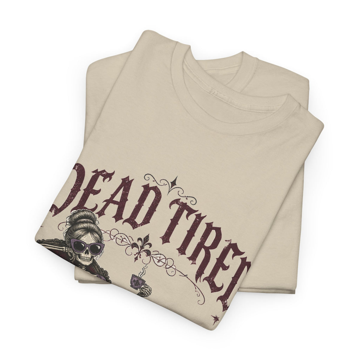 Dead Tired Skeleton T-Shirt Funny Gothic Fainting Couch