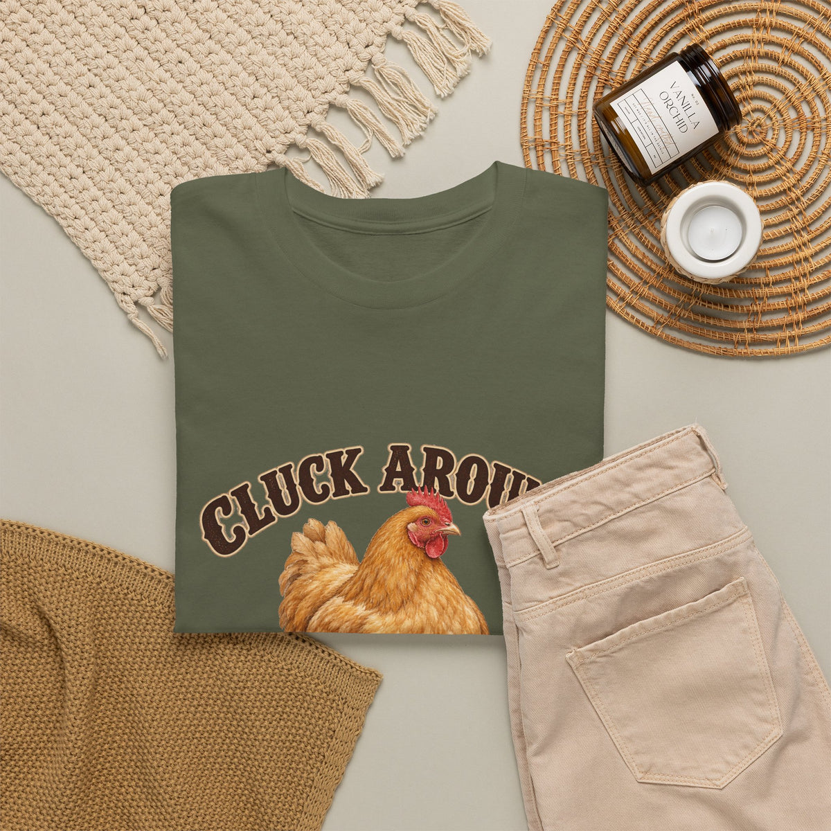 Cluck Around and Find Out Golden Hen Tee Funny Chicken FAFO Pun Shirt