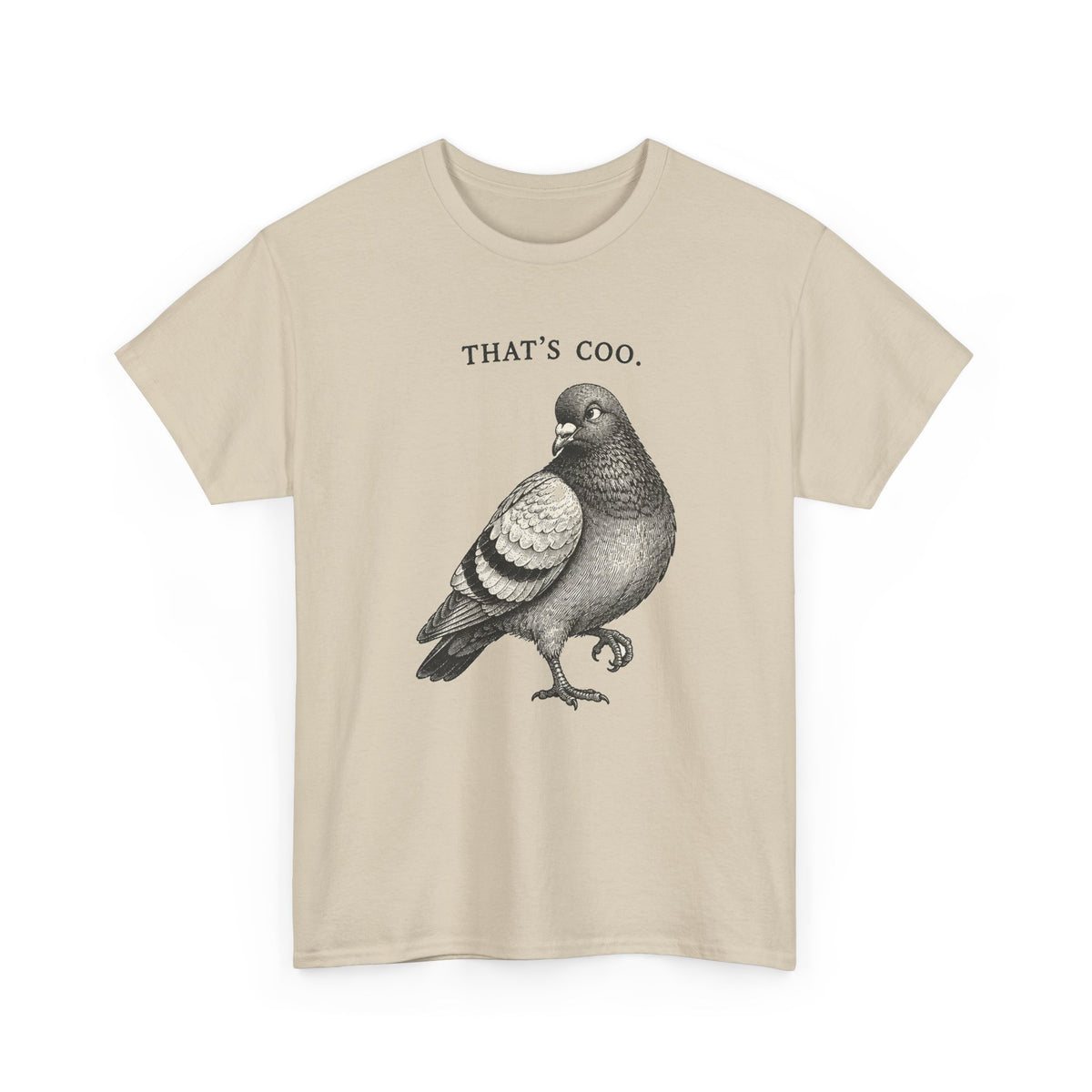 Thats Coo Pigeon Sketch T-Shirt Minimal Bird Pun