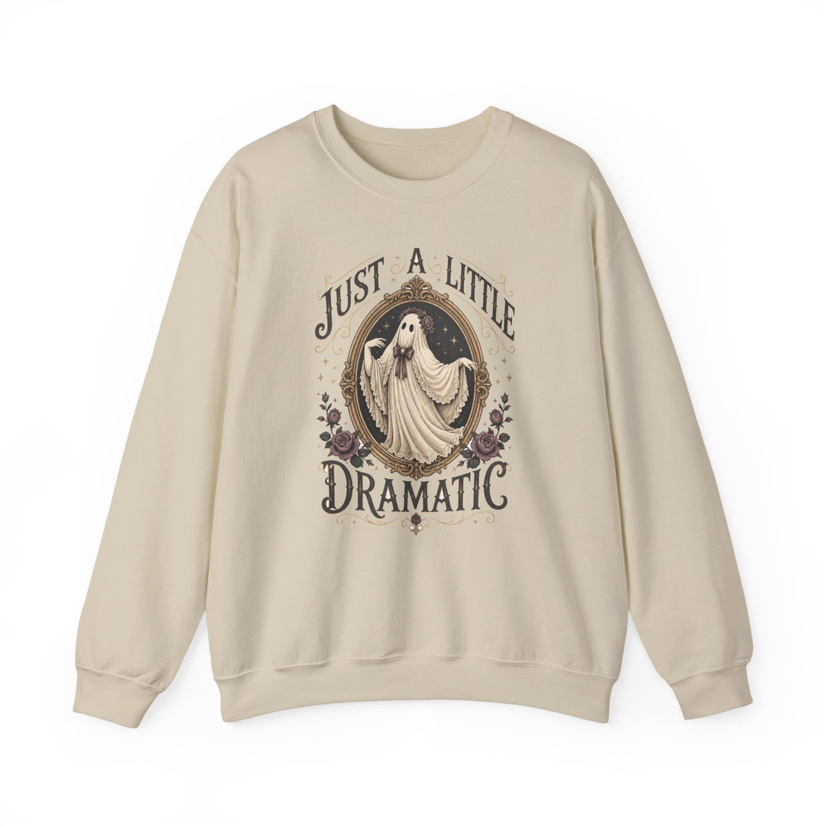 Just A Little Dramatic Ghost Sweatshirt Cute Vintage Halloween