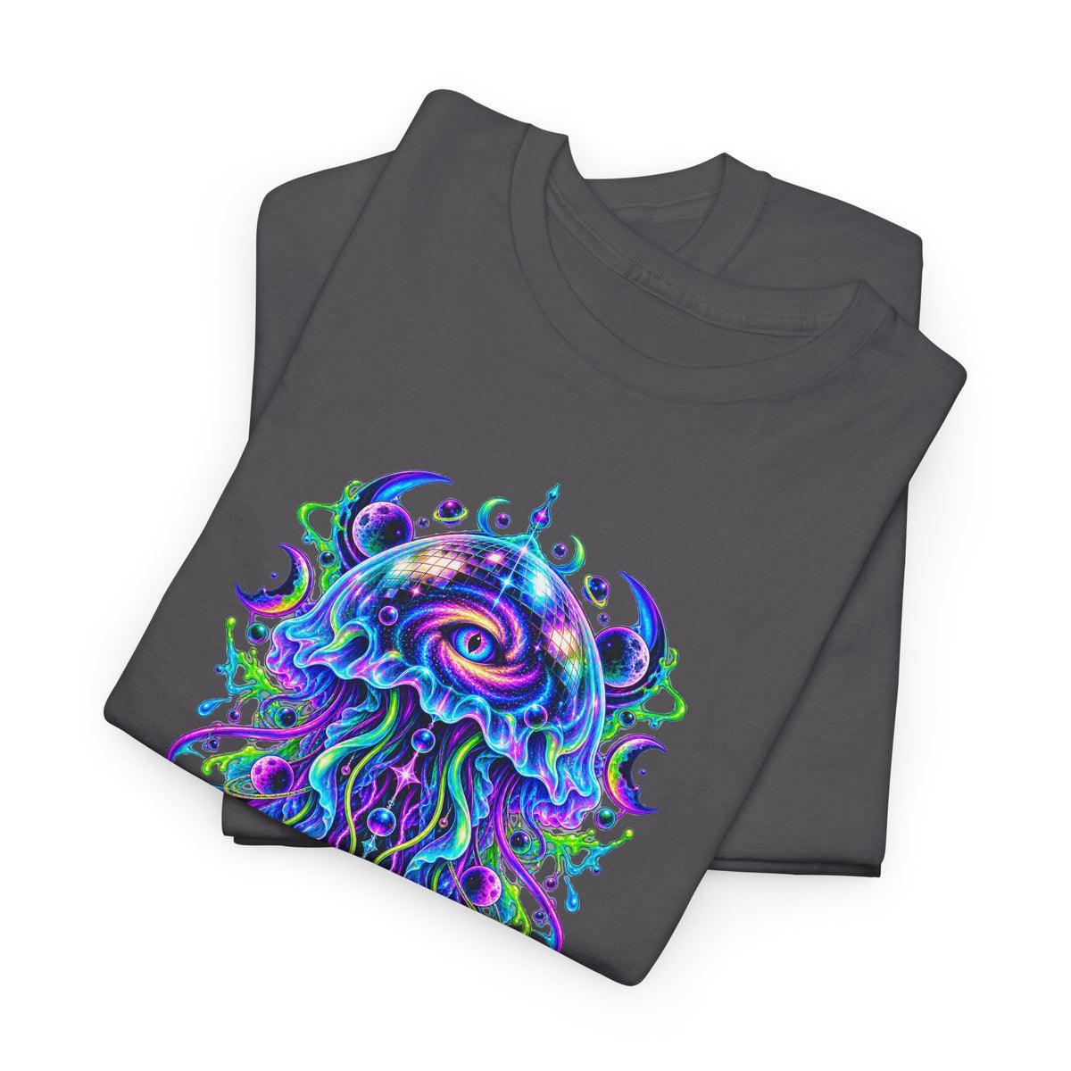 Cosmic Jellyfish T-Shirt Neon Space Psychedelic Disco Eye Tee