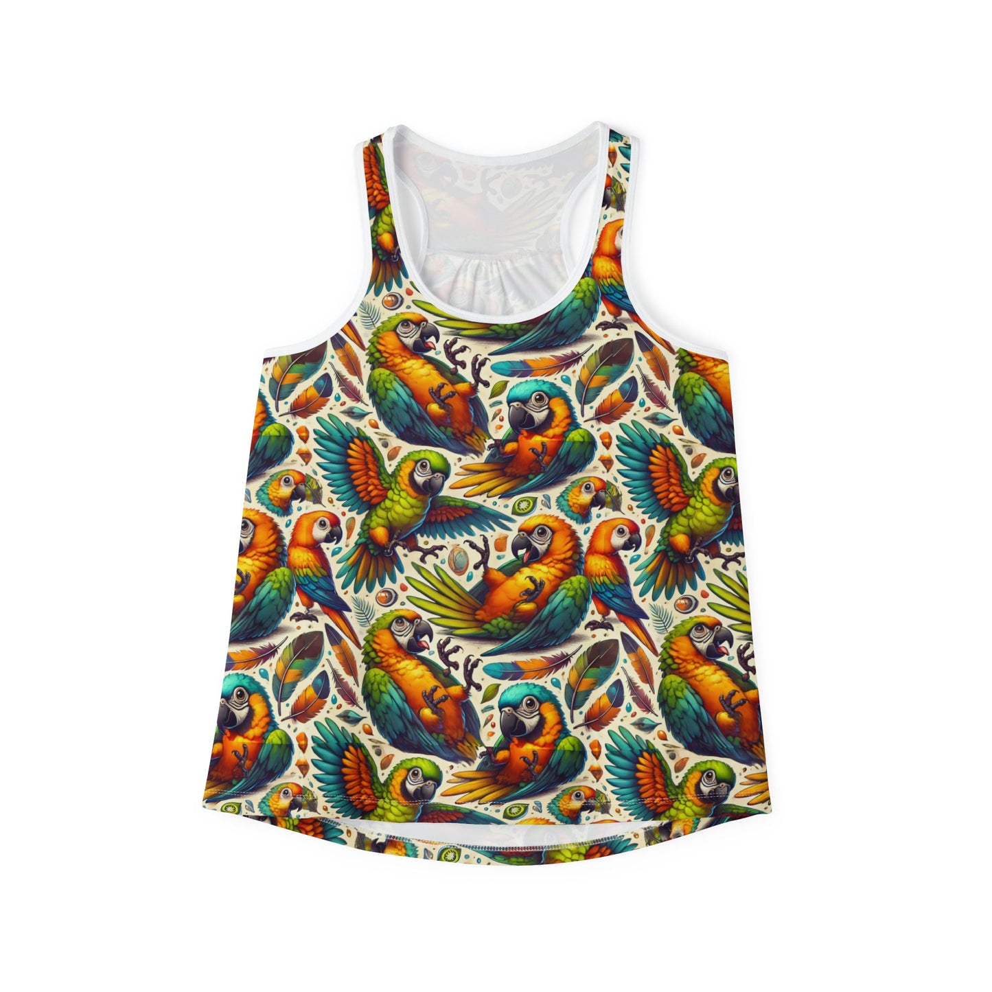 Playful parrots Women's Tank Top (AOP)