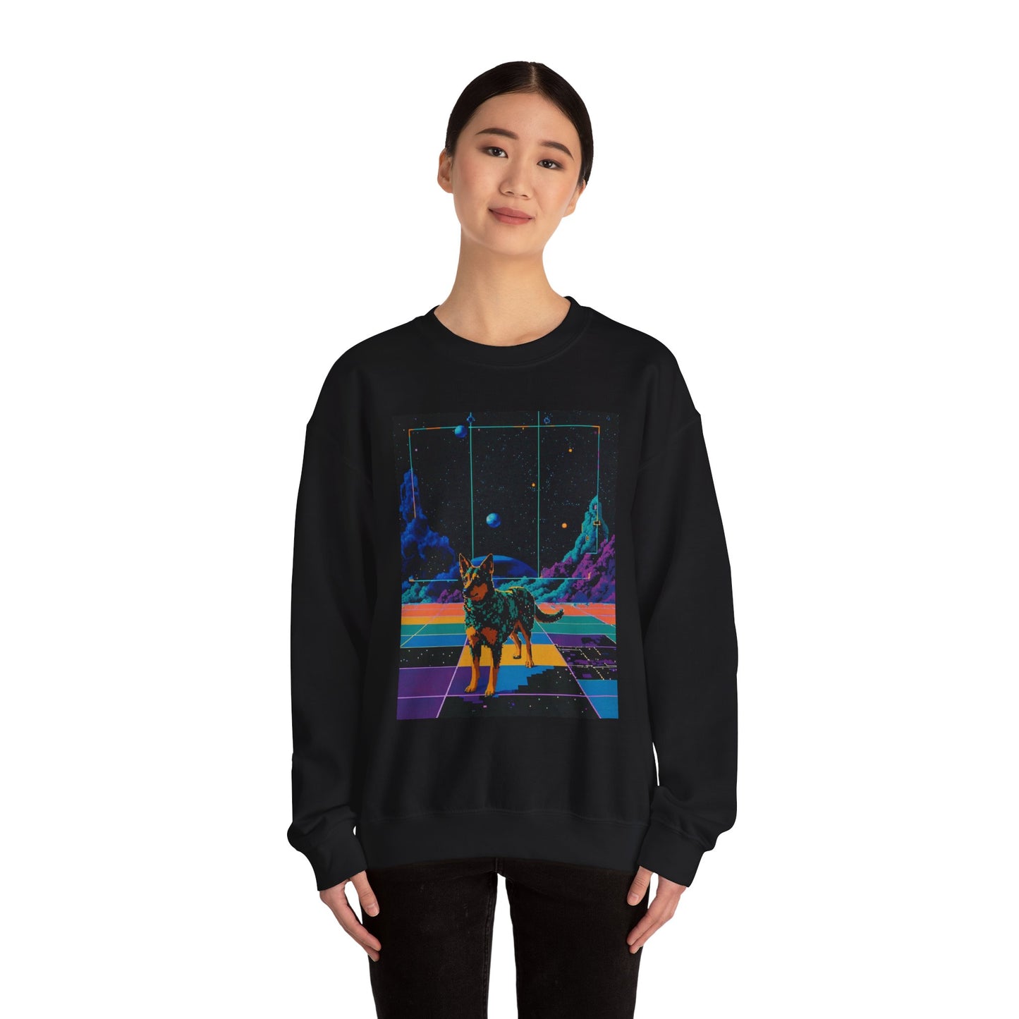 Space dog Unisex Heavy Blend™ Crewneck Sweatshirt