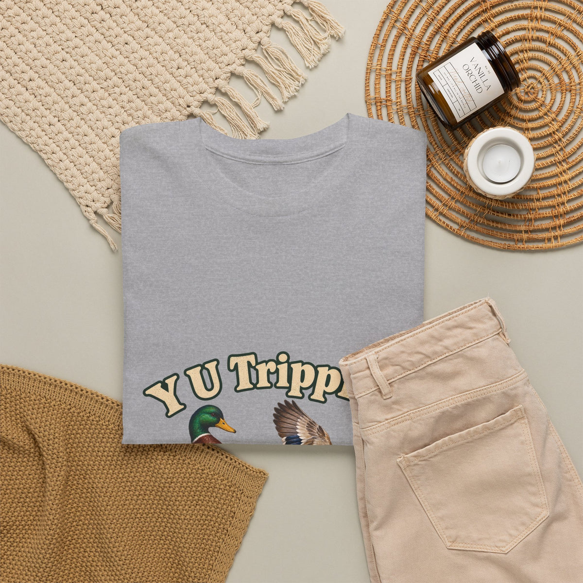 Y U Trippin T-Shirt Funny Mallard Ducks Tripping Pun Tee