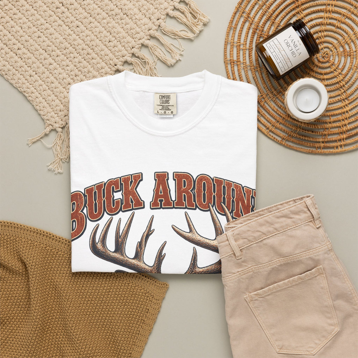 Buck Around and Find Out Orange Bust Deer Tee Funny Hunting FAFO Pun Shirt