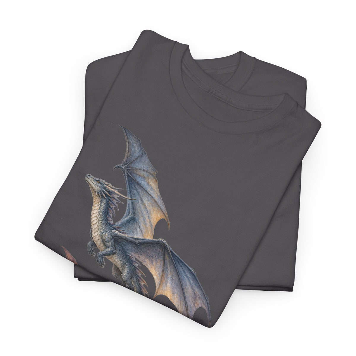 Twin Dragons Mountain Flight T-Shirt Fantasy Dragons Snowy Mountains Pine Forest Tee