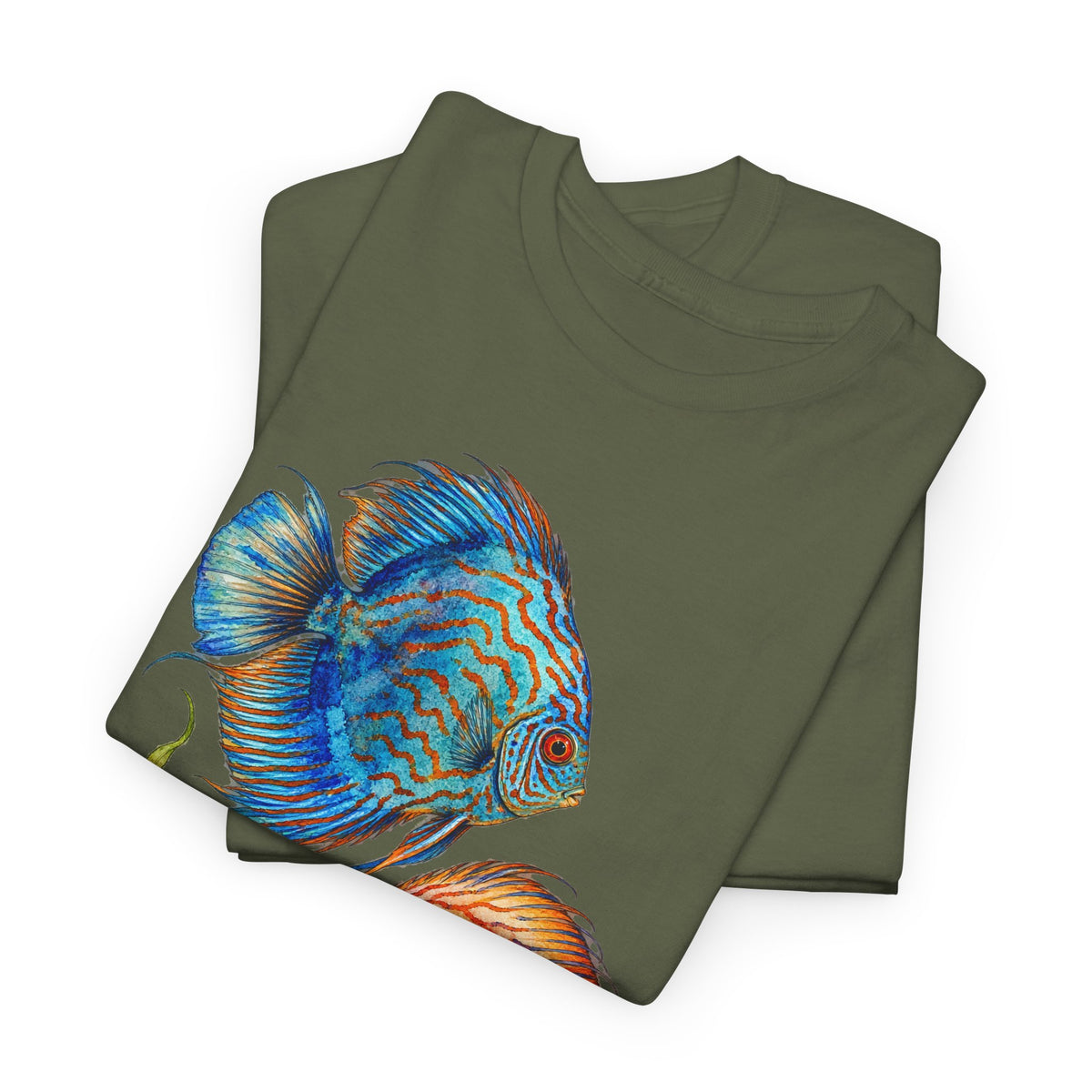 Discus Fish Duo Tee Watercolor Tropical Aquarium Fish Pair Fishkeeping Shirt