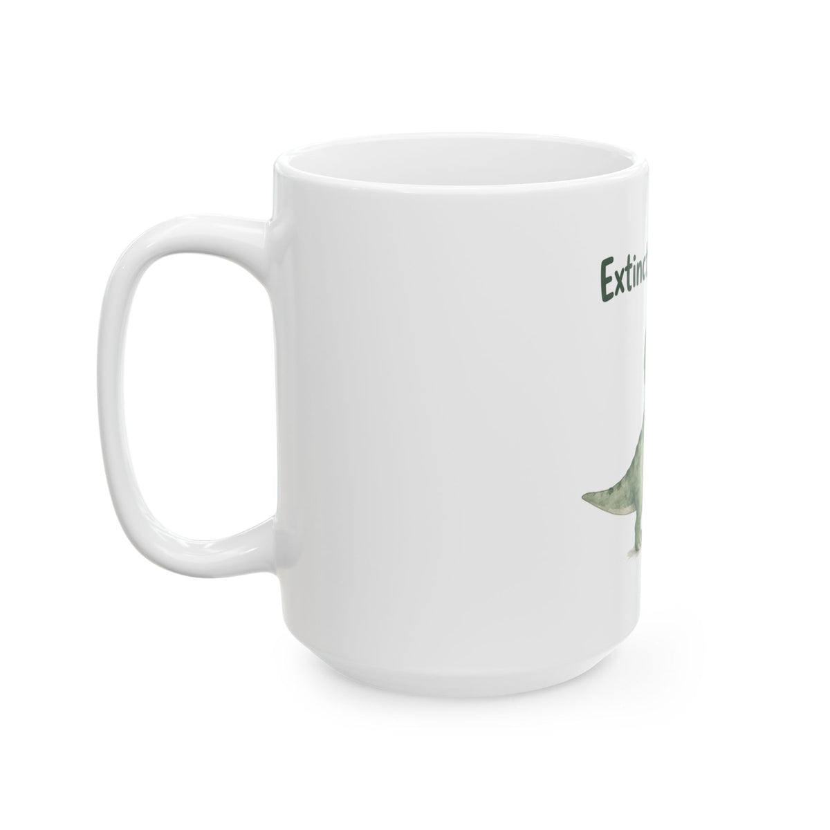 Extinct Before 9 AM Watercolor T-Rex Coffee Mug 11oz 15oz - Cute Dinosaur Mug
