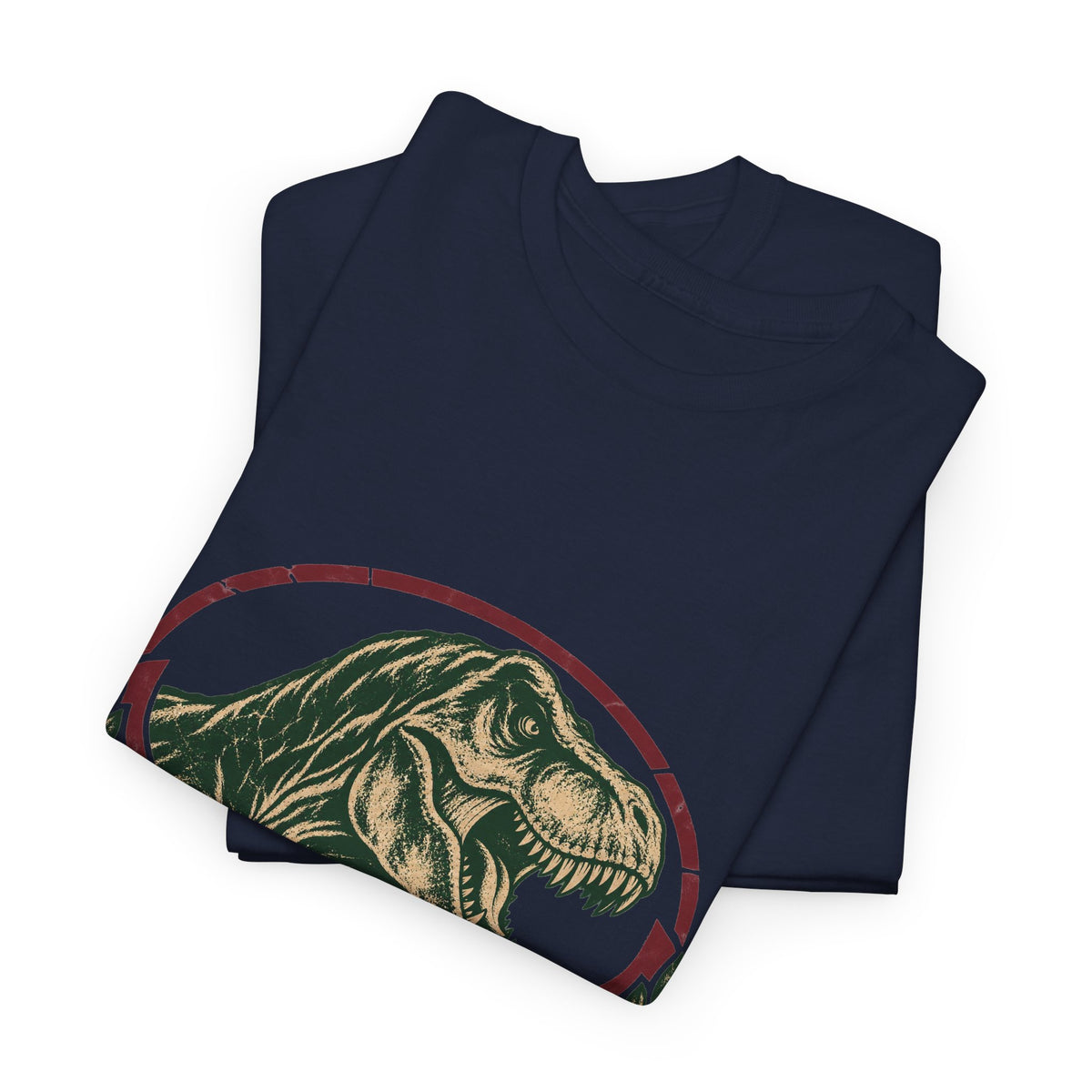 Roaring T-Rex Emblem T-Shirt Vintage Dinosaur Crest Star Tee