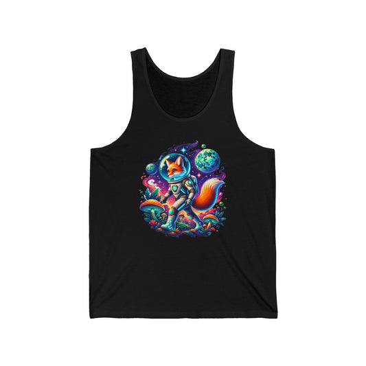 Fox Astronaut Tank Top Space Fox Glowing Mushroom Planet Galaxy Tank