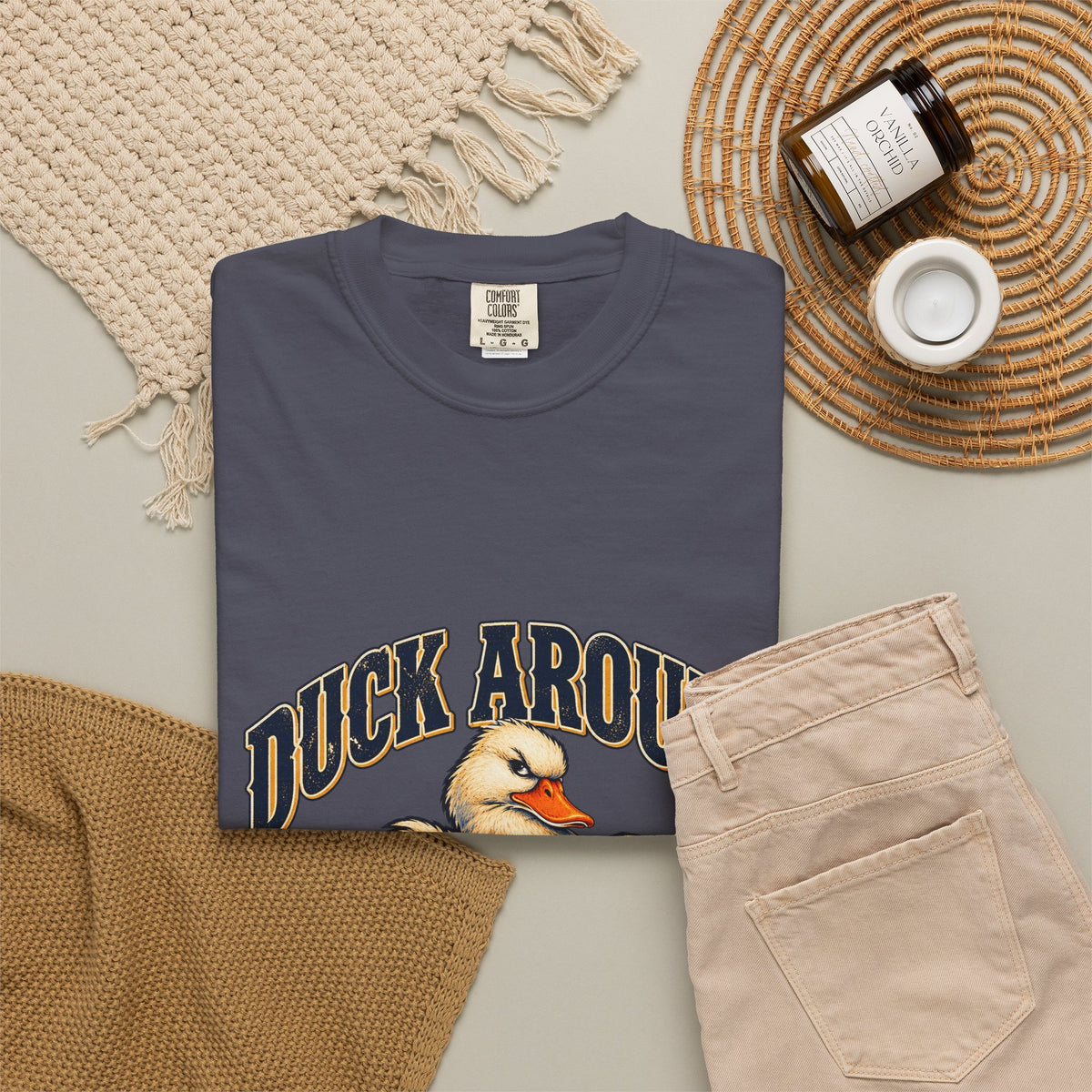 Duck Around and Find Out White Duck Tee Funny FAFO Pun Shirt