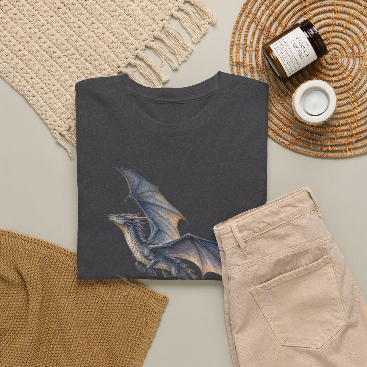 Twin Dragons Mountain Flight T-Shirt Fantasy Dragons Snowy Mountains Pine Forest Tee