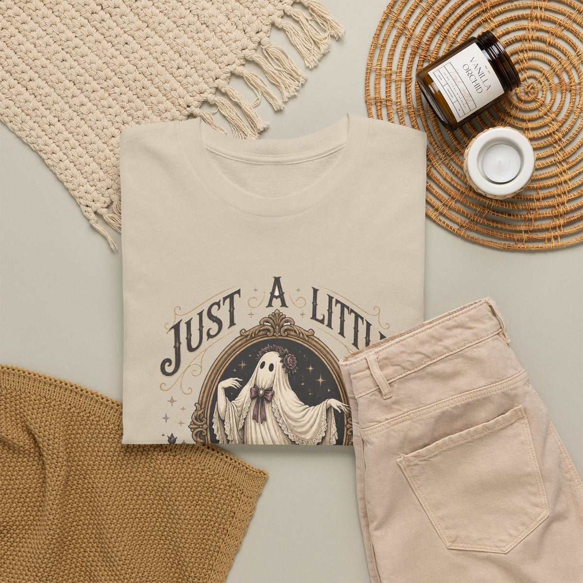 Just A Little Dramatic Ghost T-Shirt Cute Vintage Halloween