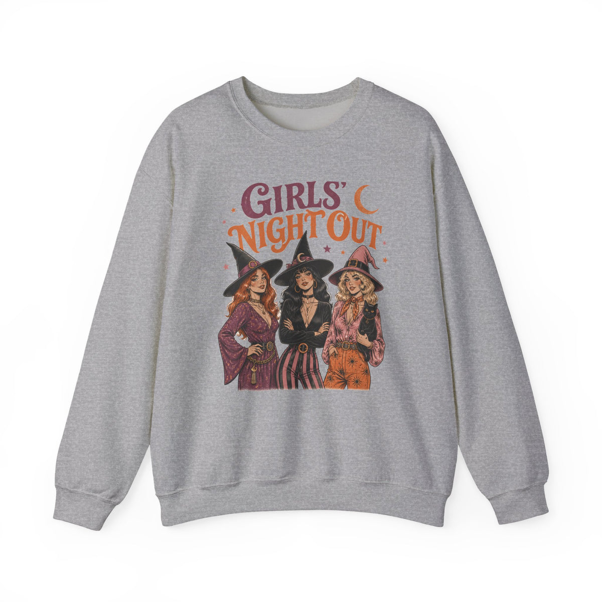 Girls Night Out Witches Sweatshirt Retro Halloween Witch Squad
