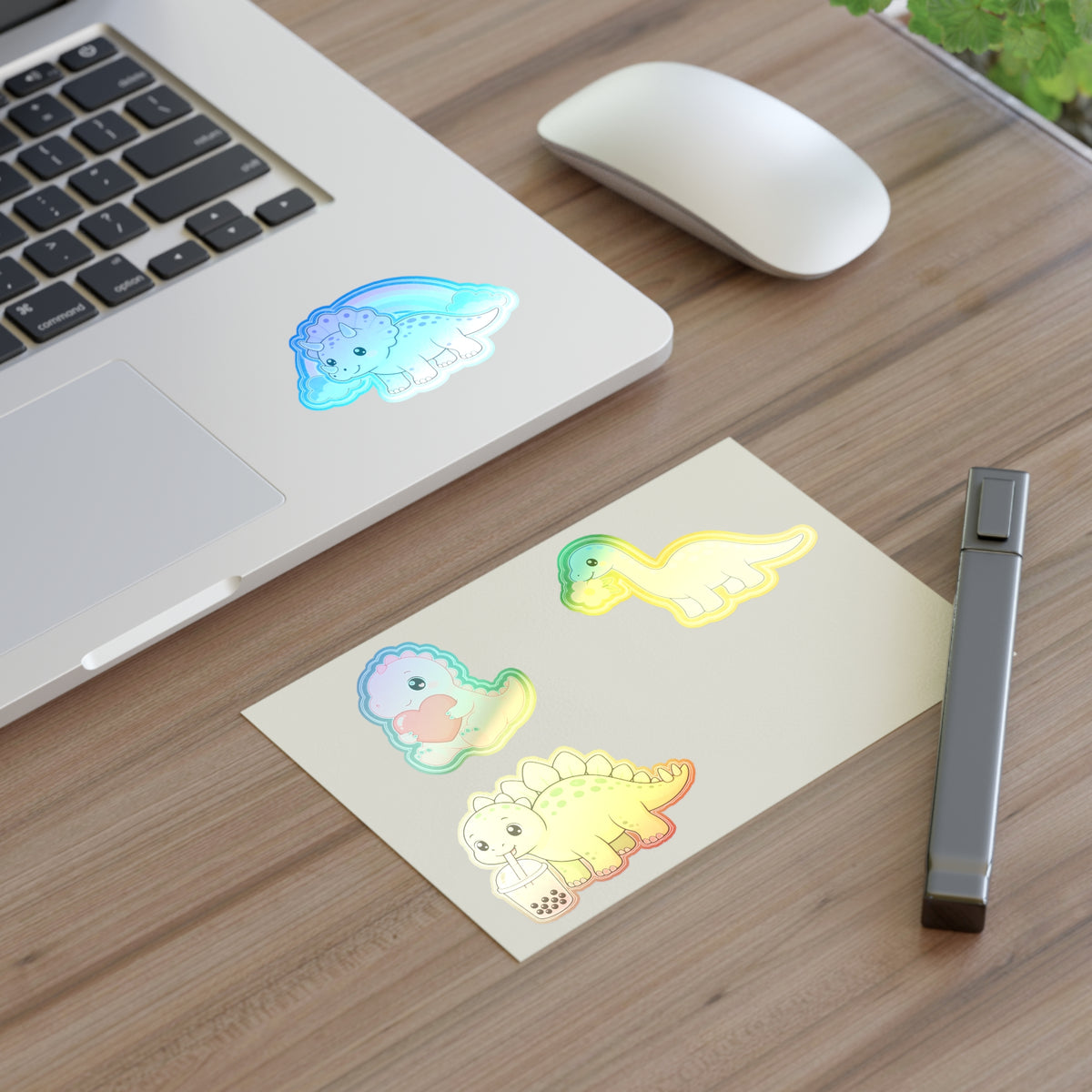 Cute Kawaii Dinosaur Sticker Sheet 4 Pastel Dino Stickers Laptop Water Bottle