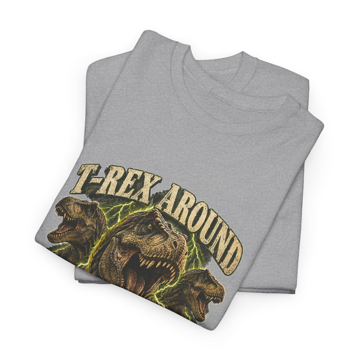 T-Rex Around and Find Out T-Shirt Funny Dinosaur Graphic Tee Retro 90s Style