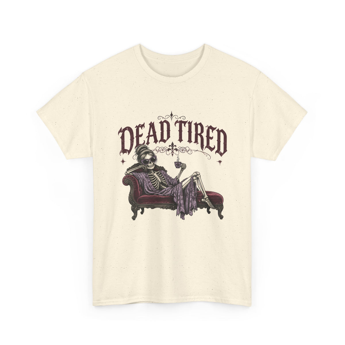 Dead Tired Skeleton T-Shirt Funny Gothic Fainting Couch