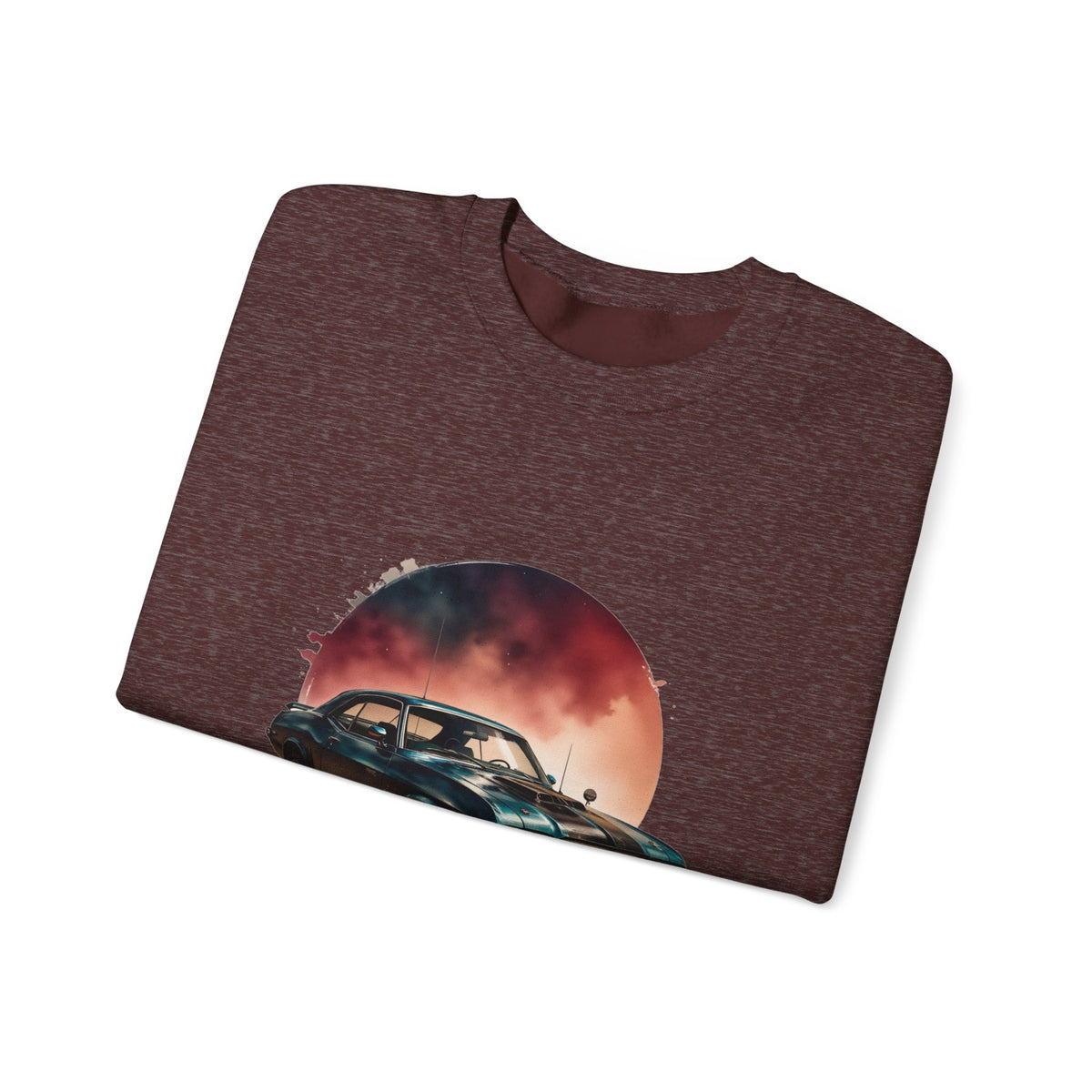 Vintage Black Muscle Car Crewneck Sweatshirt Unisex Graphic Pullover