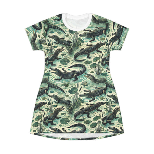 Alligator T-Shirt Dress (AOP)