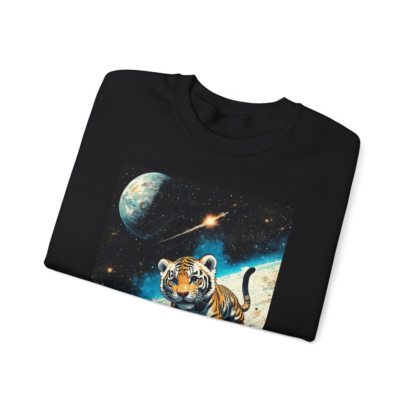 Space tiger Unisex Heavy Blend™ Crewneck Sweatshirt