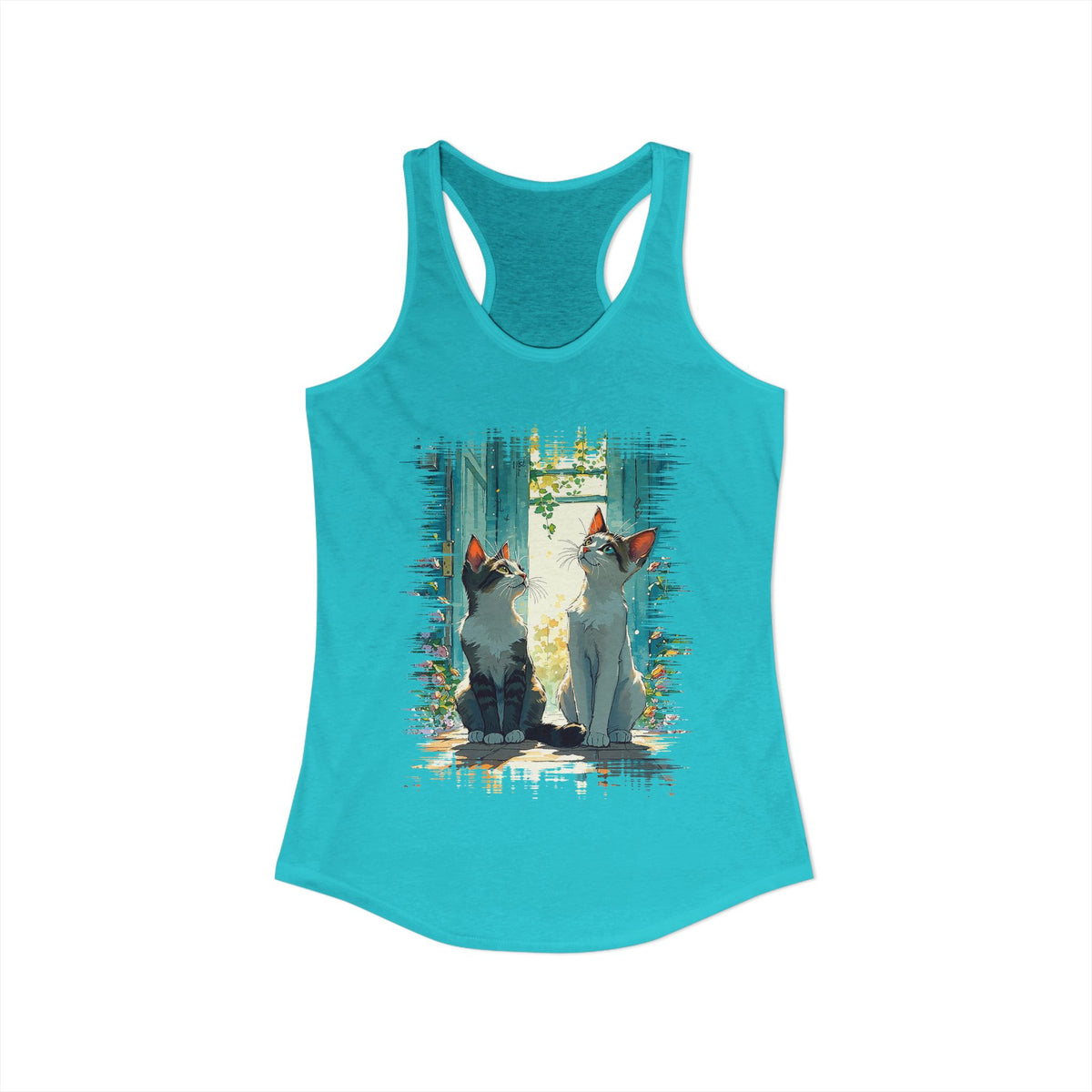 Tank Top - Cute Cats Design - Women's Ideal Racerback Tank