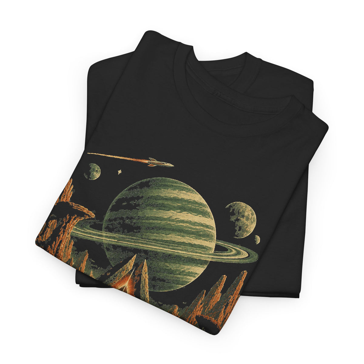 Saturn Desert Portal T-Shirt Retro Sci Fi Space Art
