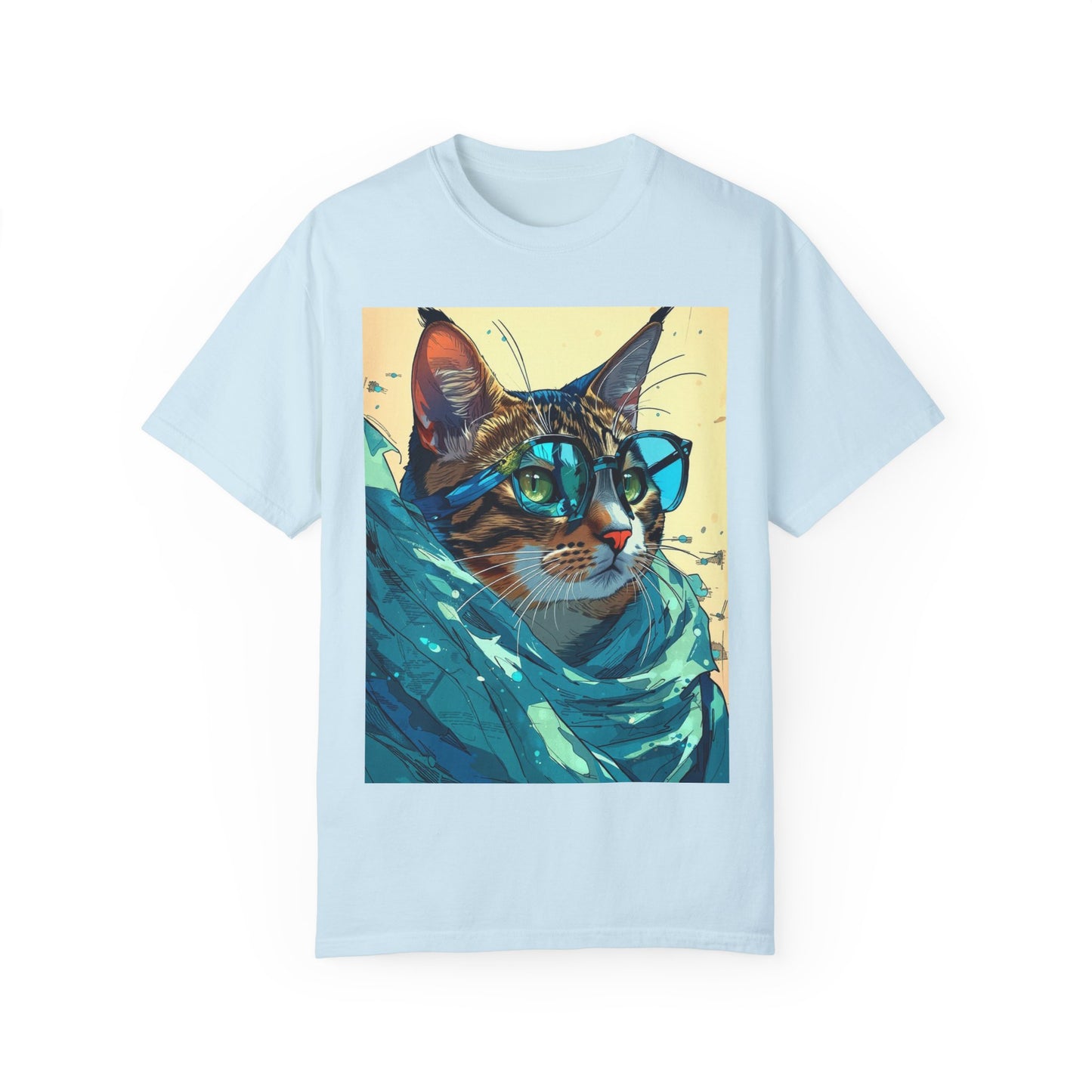 Cat Scarf Glasses T-Shirt