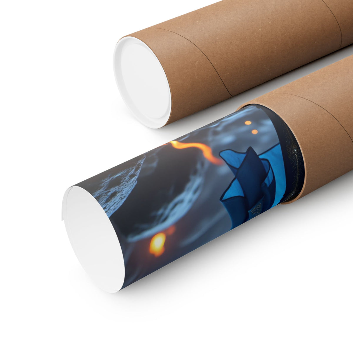 Mystic Sorceress Blue Magic Poster Matte Vertical Wall Art