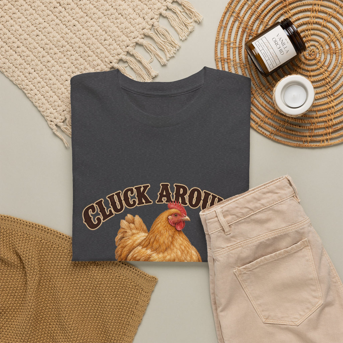 Cluck Around and Find Out Golden Hen Tee Funny Chicken FAFO Pun Shirt
