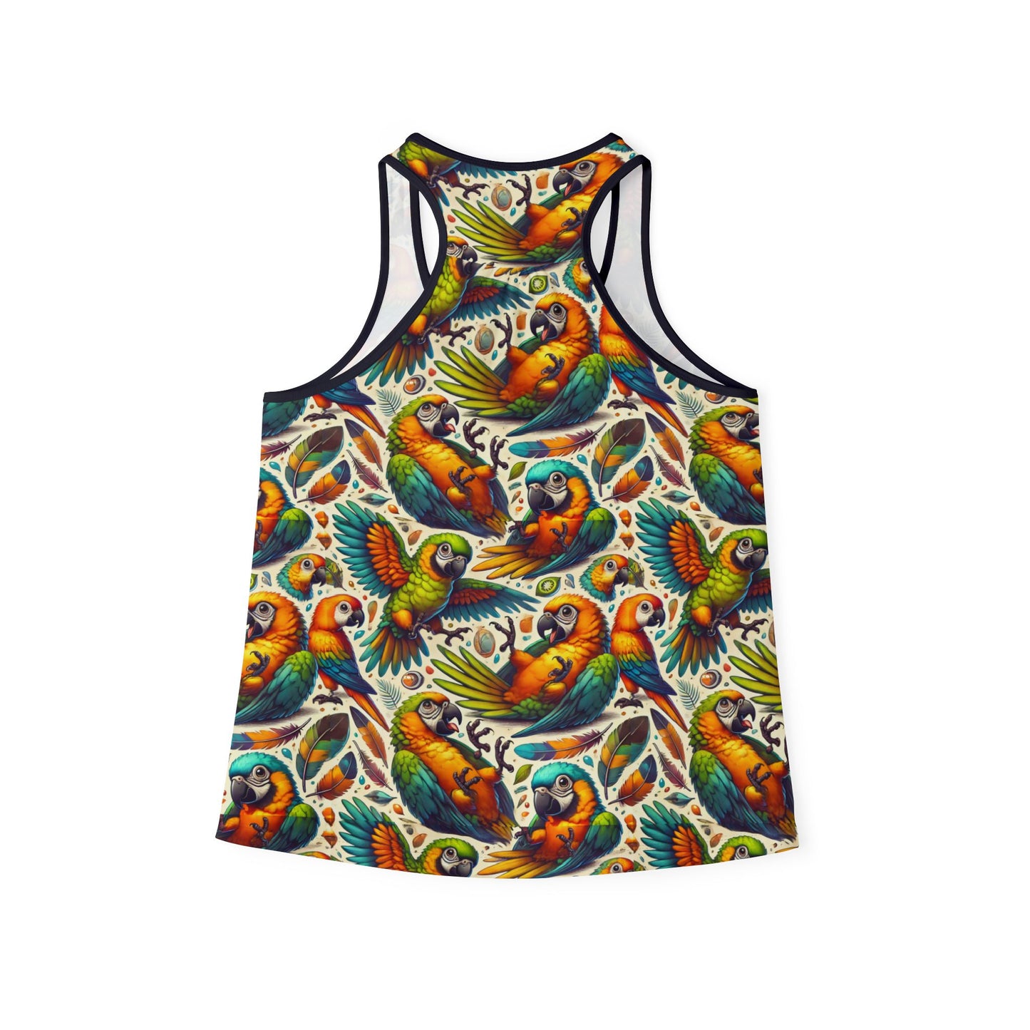 Playful parrots Women's Tank Top (AOP)