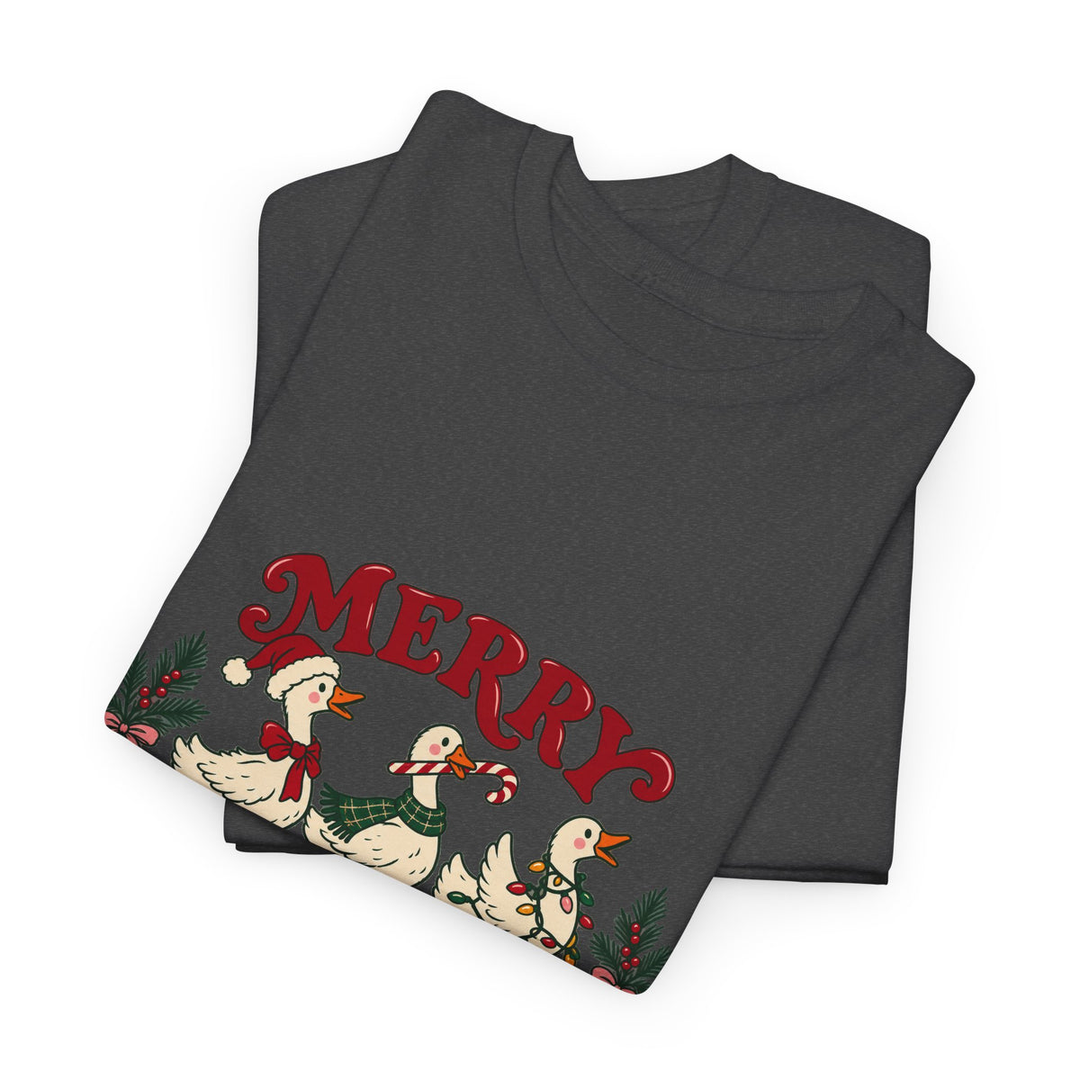 Merry Little Chaos Christmas Geese T-Shirt Funny Holiday Goose Tee