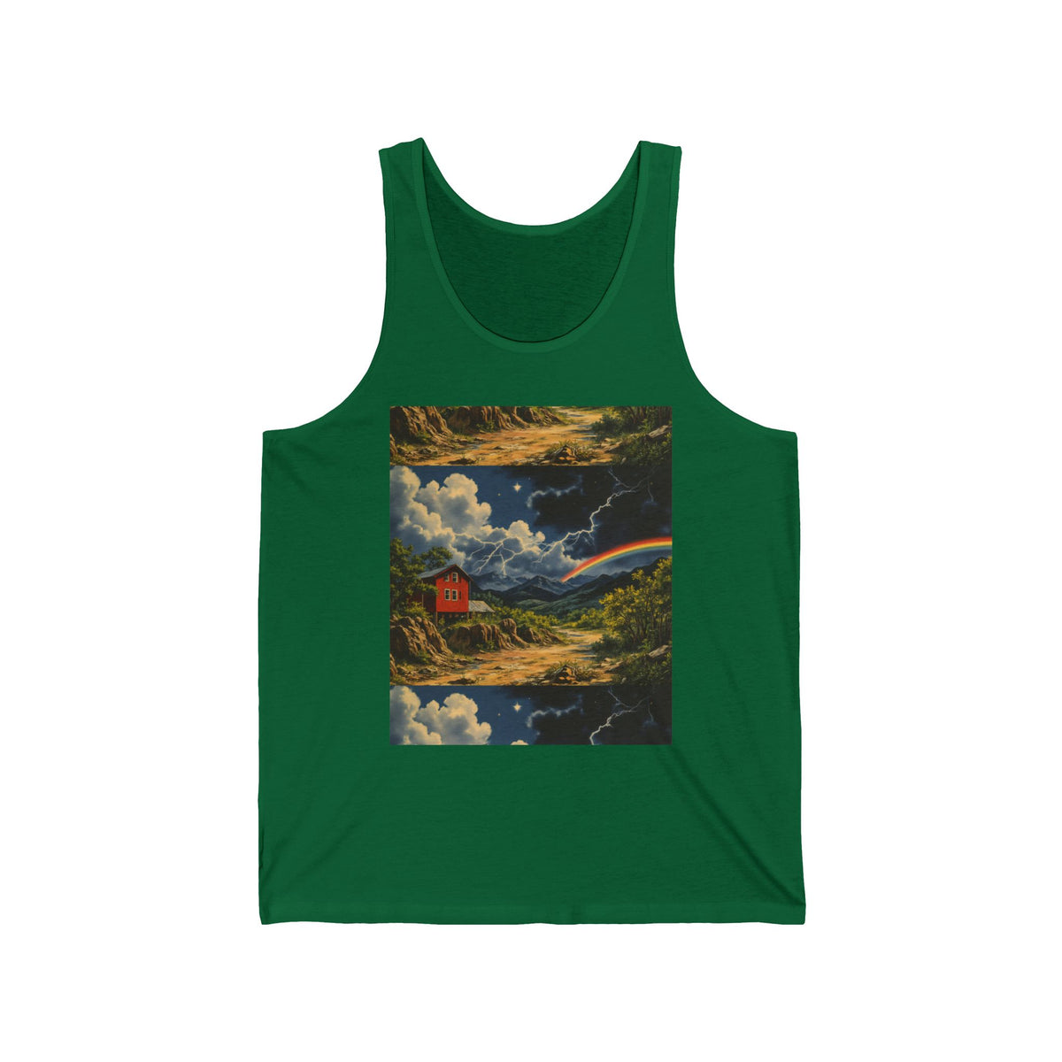 Rainbow Barn Countryside Storm Graphic Tank Top Unisex Jersey Tank