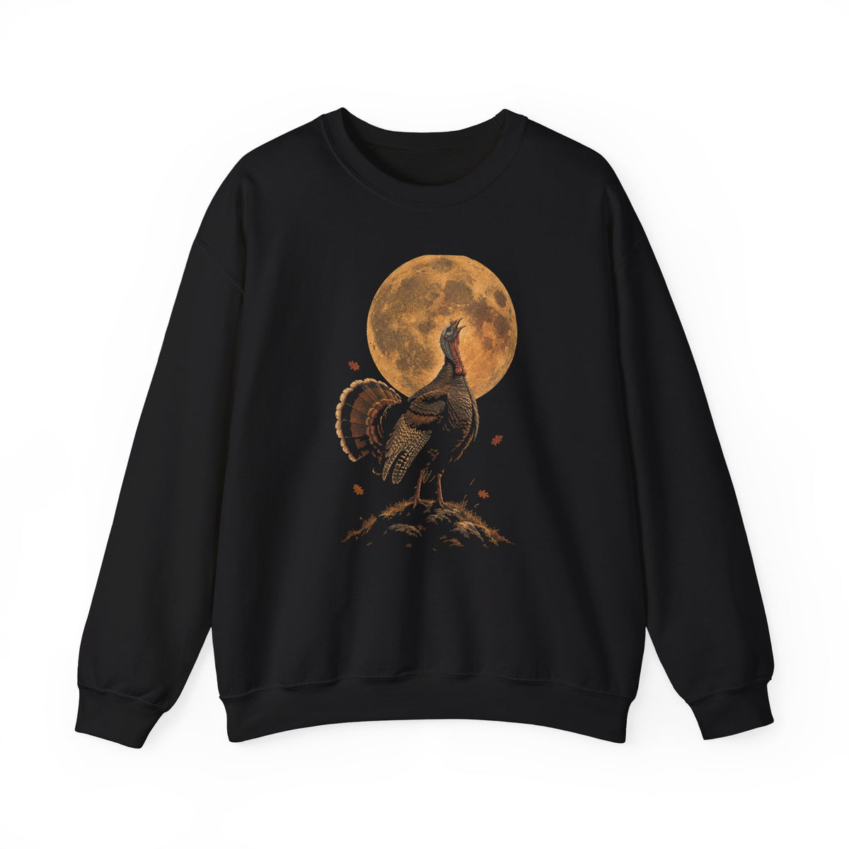 Howling Turkey Full Moon Sweatshirt Funny Thanksgiving Halloween