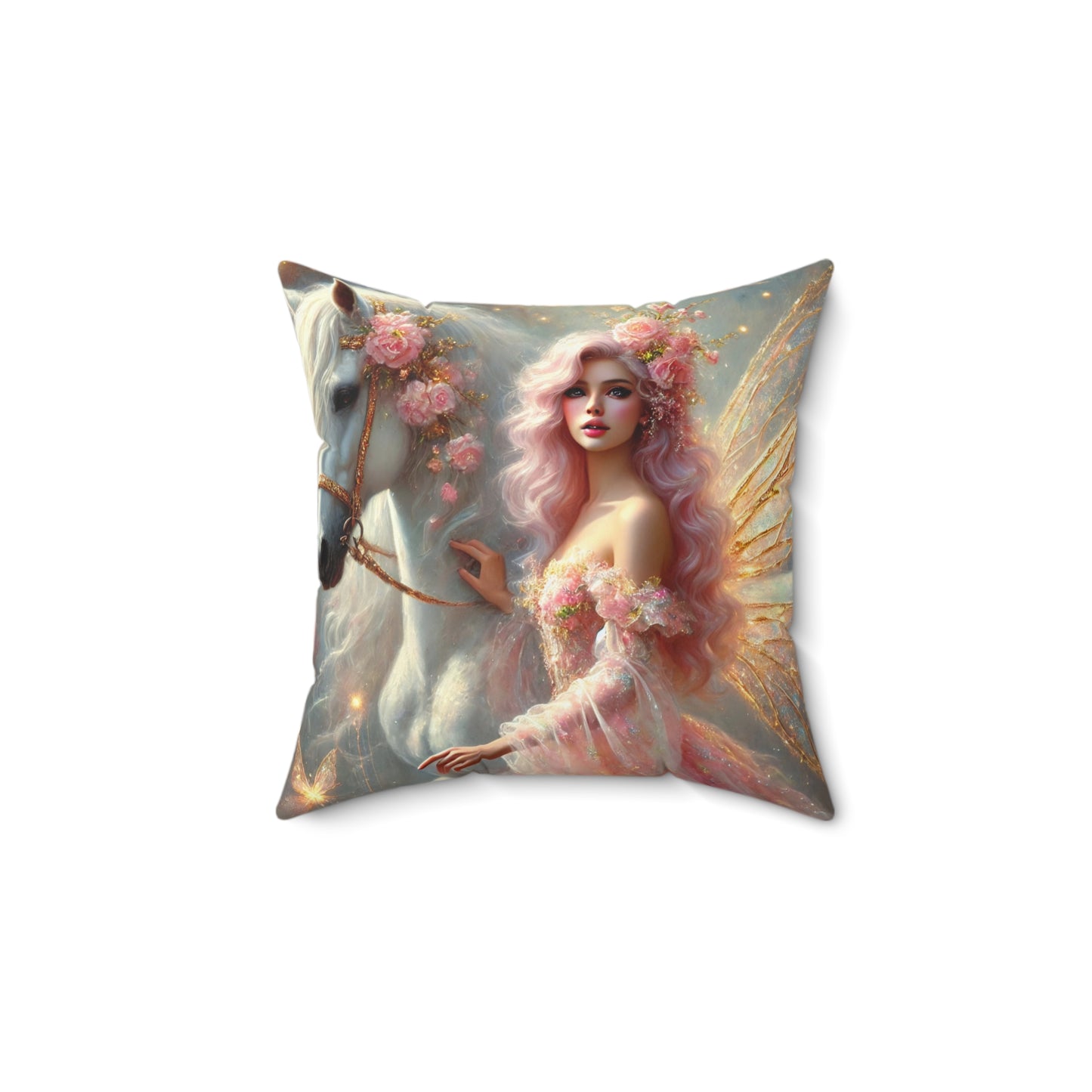 Fairy Spun Polyester Square Pillow