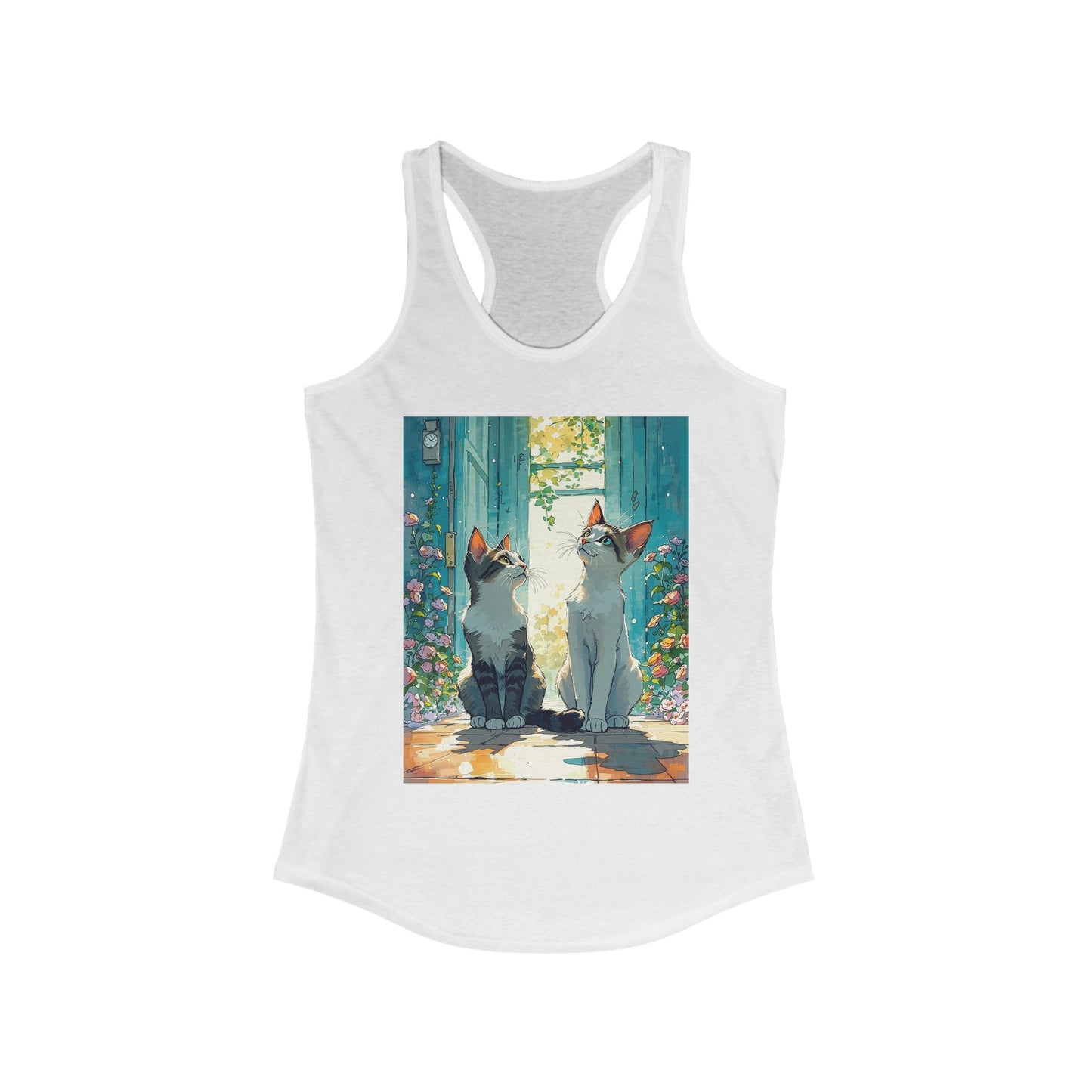 Tank Top - Cute Cats Design - Women's Ideal Racerback Tank