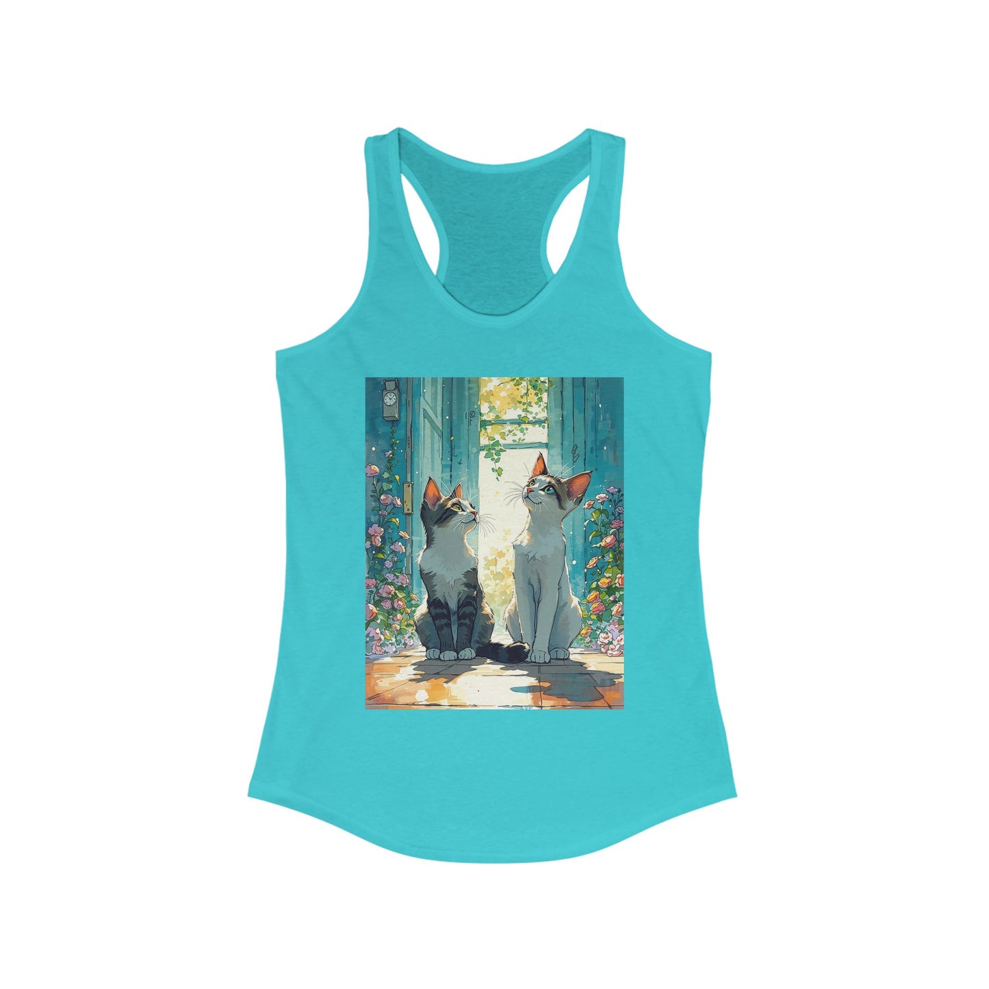 Tank Top - Cute Cats Design - Women's Ideal Racerback Tank