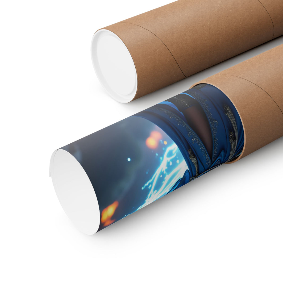 Mystic Sorceress Blue Magic Poster Matte Vertical Wall Art