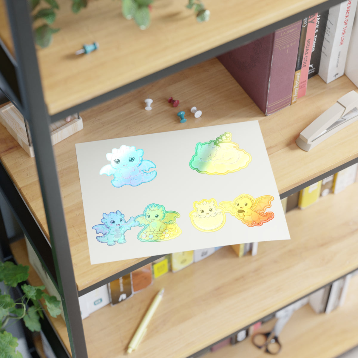 Cute Kawaii Dragon Sticker Sheet 6 Pastel Baby Dragon Stickers Laptop Planner
