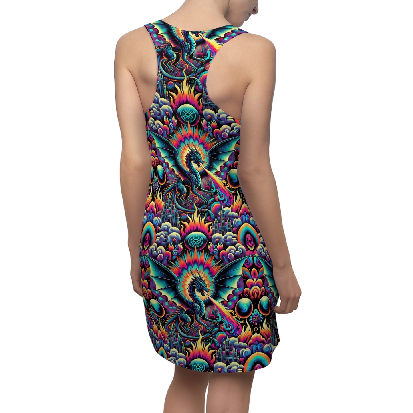 Women's Cut & Sew Racerback Dress (AOP)