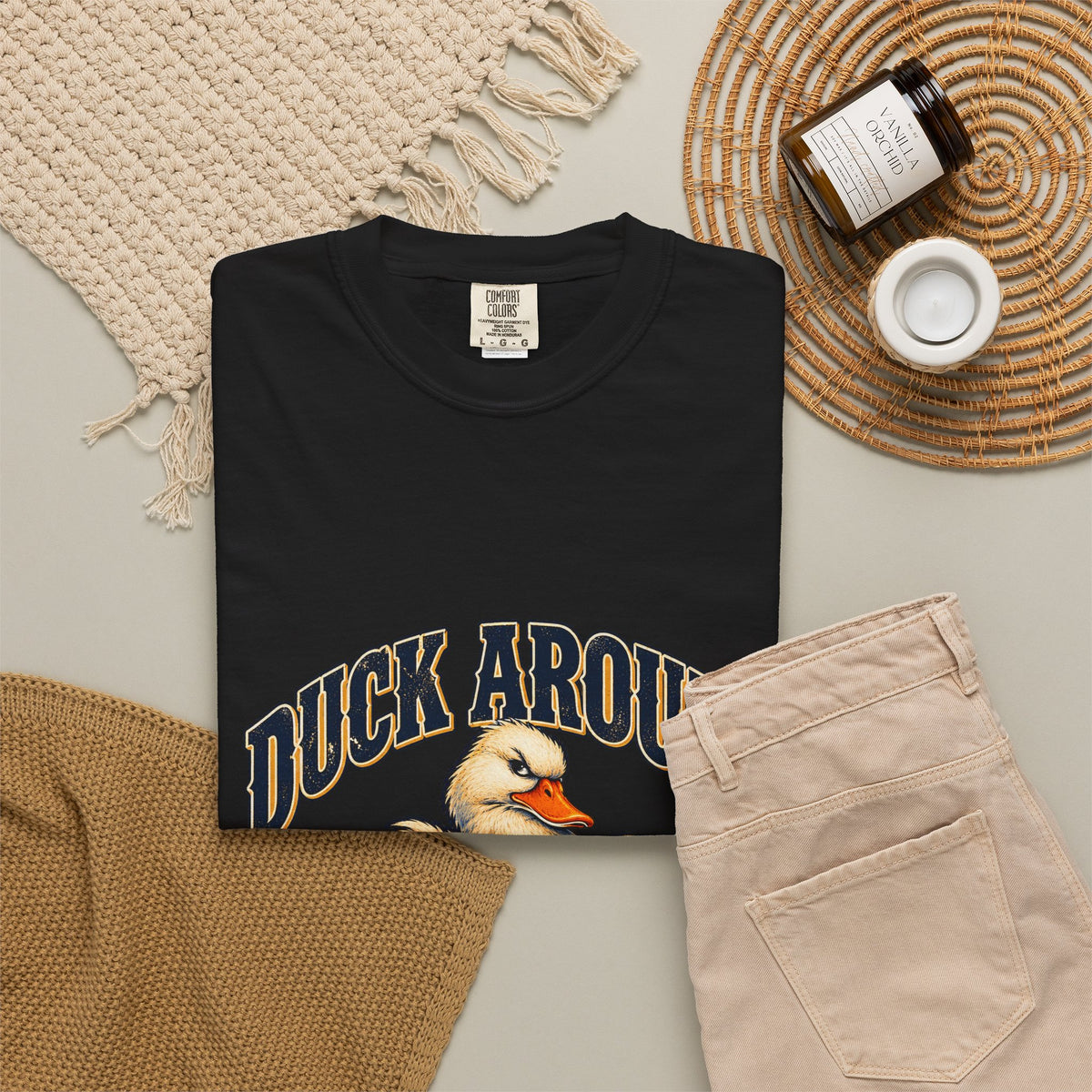 Duck Around and Find Out White Duck Tee Funny FAFO Pun Shirt
