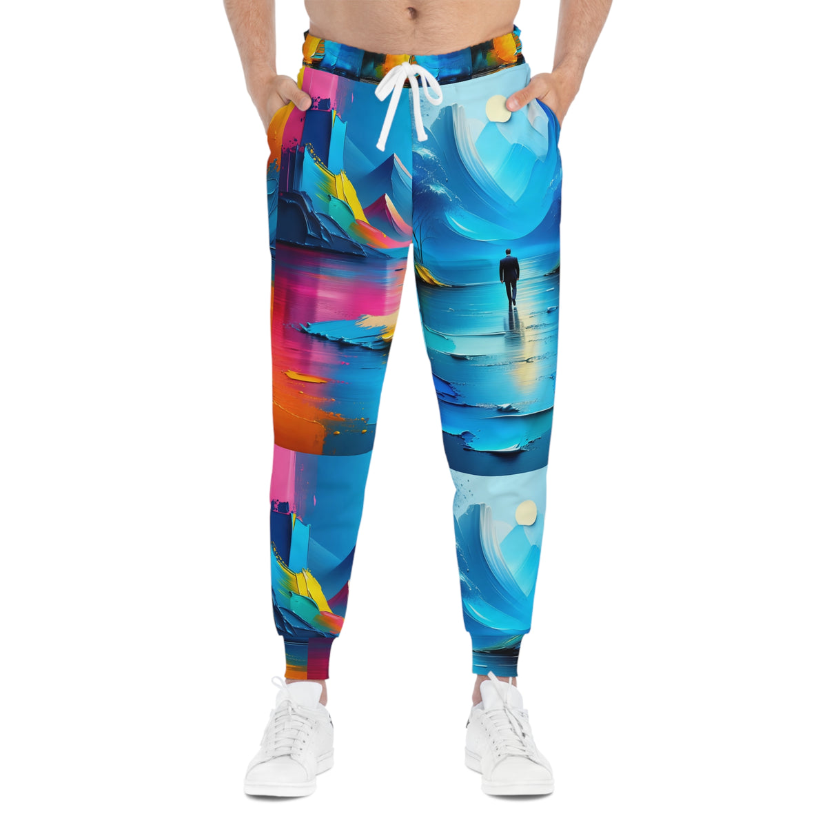 Colorful Oil Painting Scenery Print Athletic Joggers Unisex