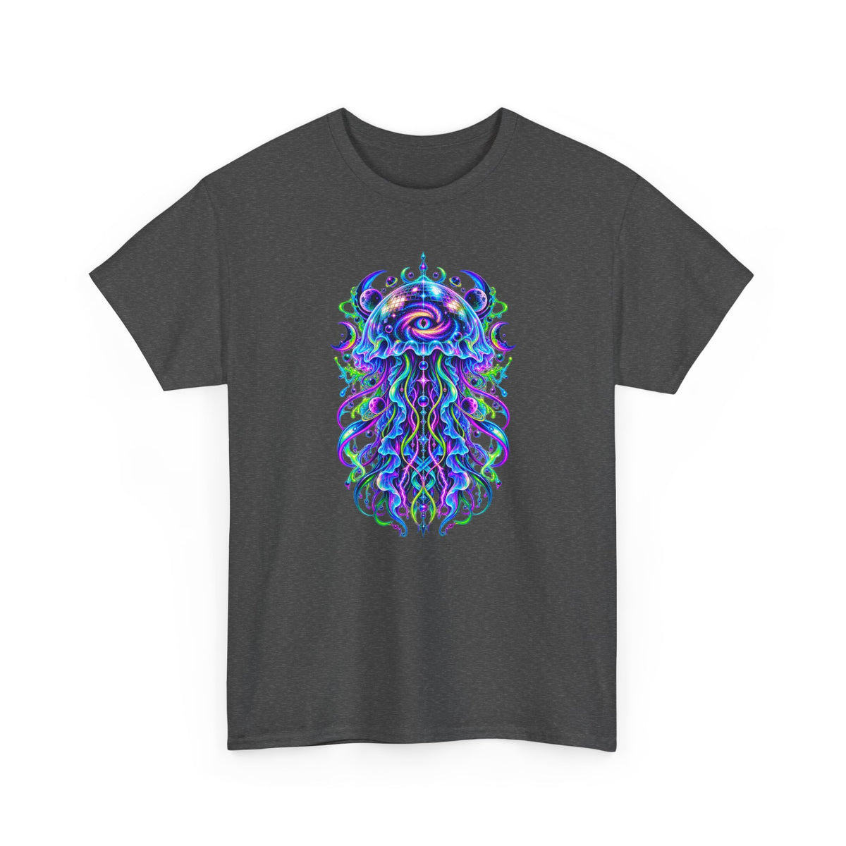 Cosmic Jellyfish T-Shirt Neon Space Psychedelic Disco Eye Tee