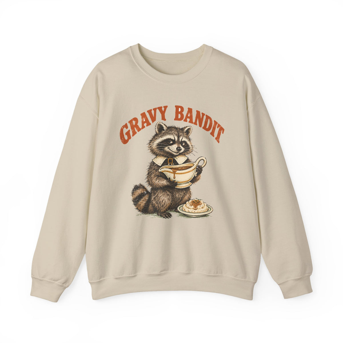 Gravy Bandit Raccoon Sweatshirt Funny Thanksgiving Trash Panda