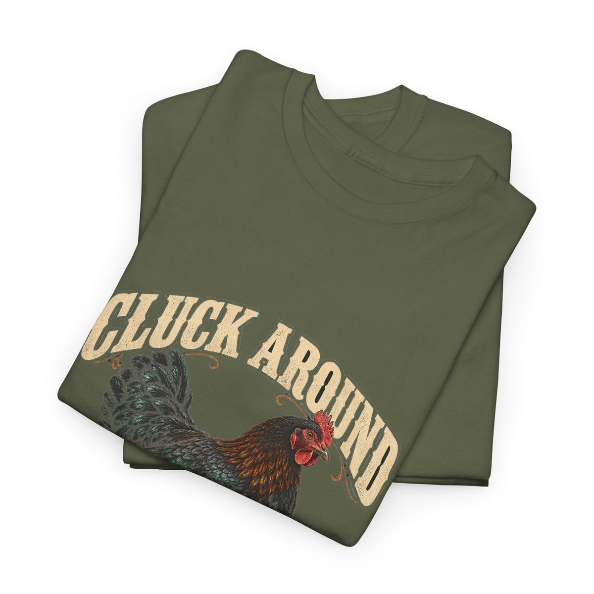 Cluck Around and Find Out Black Hen Tee Funny Chicken FAFO Pun Shirt
