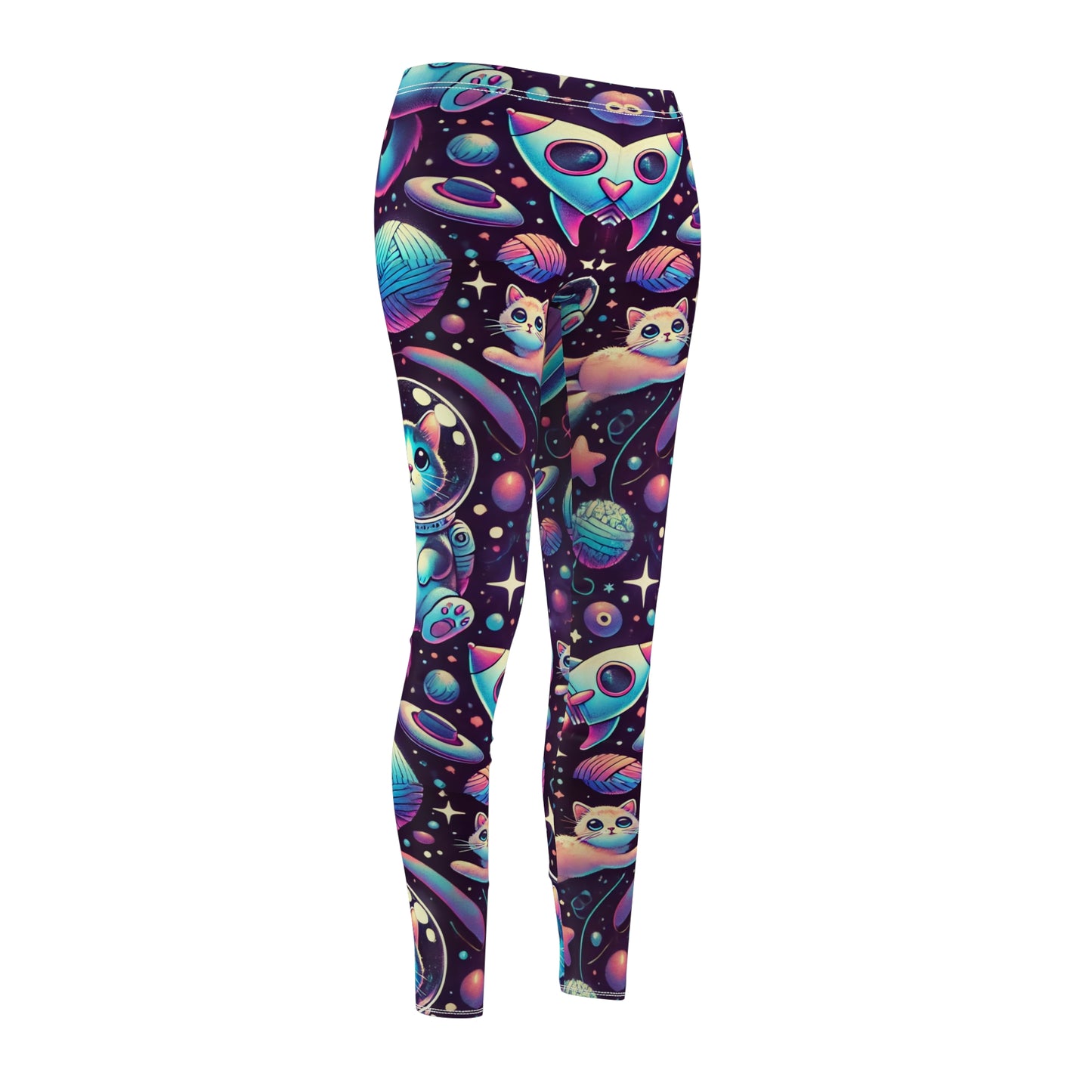 Leggings Space Cats Print