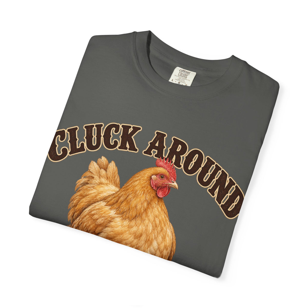 Cluck Around and Find Out Golden Hen Tee Funny Chicken FAFO Pun Shirt